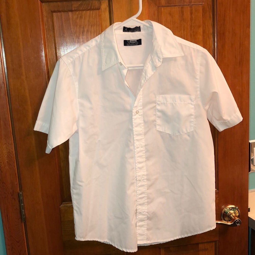 Plain white dress shirt